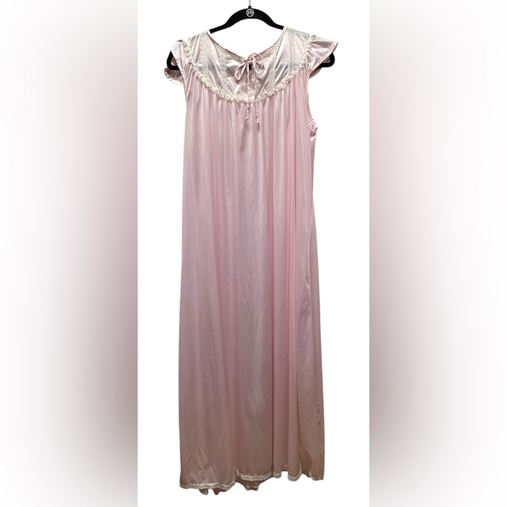Vintage Figurefit cottage long gown light Pink size Large